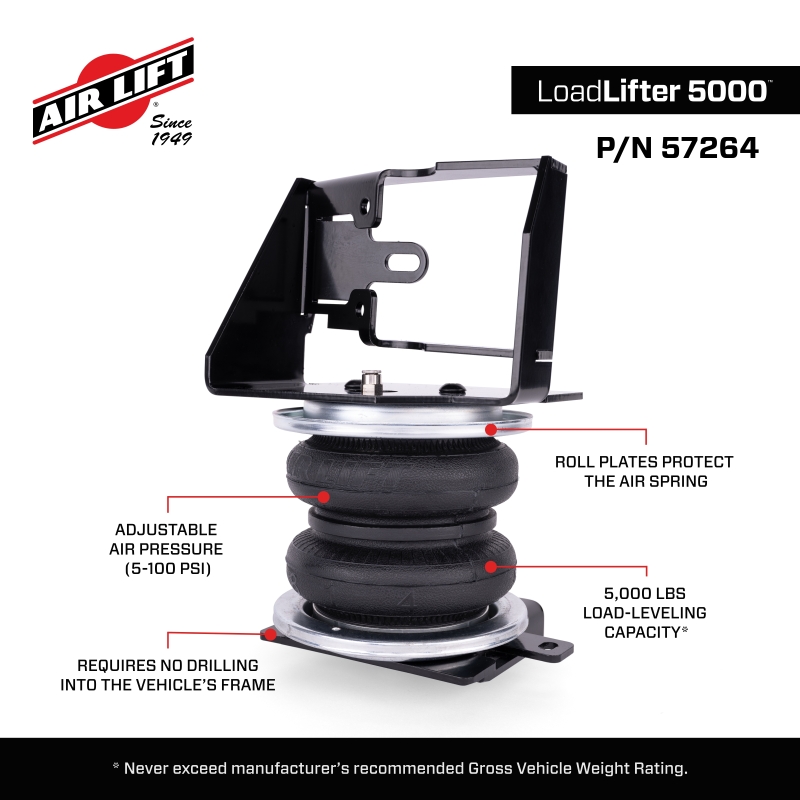 Toyota Sequoia Air Spring Kit - Air Lift - LoadLifter 5000 - `23-`25
